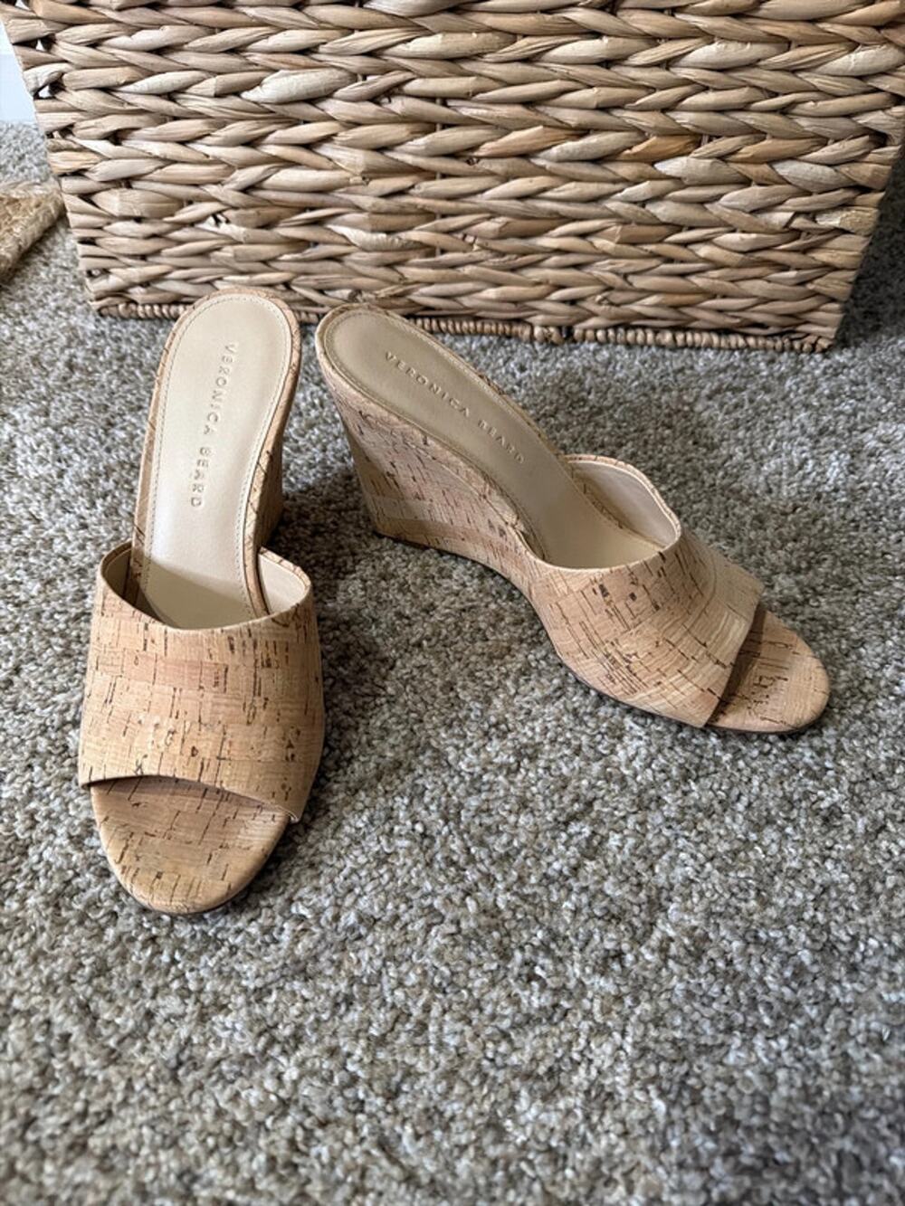 Veronica Beard, Cork wedge sandals 9 EUC